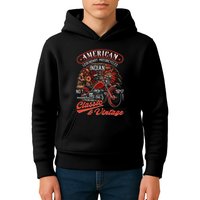 American M.O.T.O.R.C.Y.C.L.E I.N.D.I.A.N For Old Biker Kids Hoodie