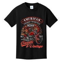 American M.O.T.O.R.C.Y.C.L.E I.N.D.I.A.N For Old Biker Kids T-Shirt