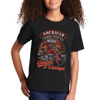 American M.O.T.O.R.C.Y.C.L.E I.N.D.I.A.N For Old Biker Kids T-Shirt