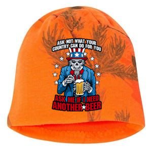 Ask Me If I Need Another Beer 4th Of July Uncle Sam Skull Cute Gift Kati - Camo Knit Beanie