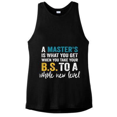 A MasterS Is What You Get When You Take Your Bs To A Whole New Level Ladies PosiCharge Tri-Blend Wicking Tank