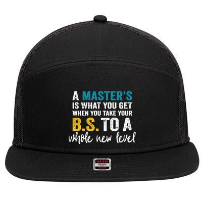 A MasterS Is What You Get When You Take Your Bs To A Whole New Level 7 Panel Mesh Trucker Snapback Hat