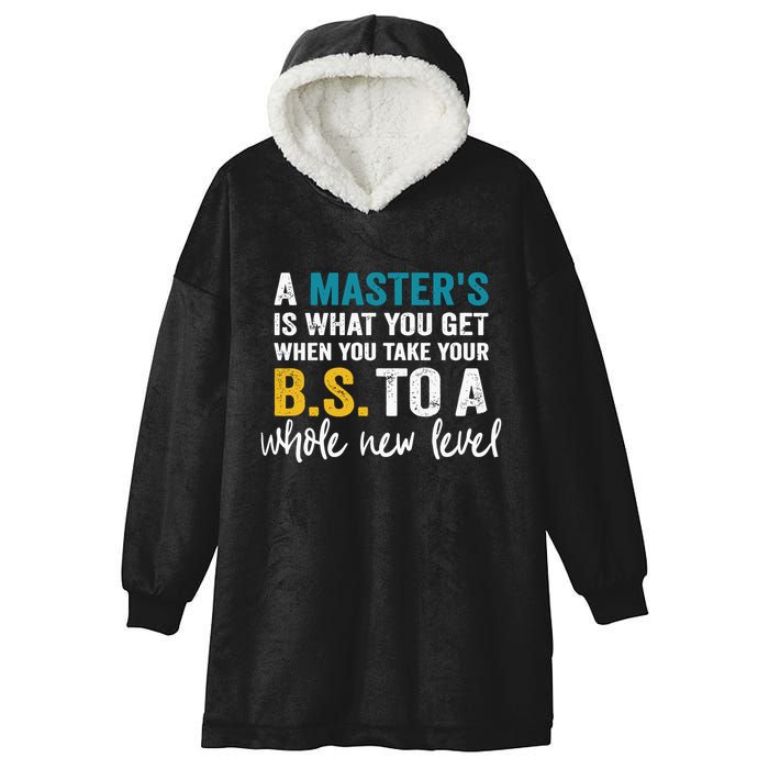 A MasterS Is What You Get When You Take Your Bs To A Whole New Level Hooded Wearable Blanket