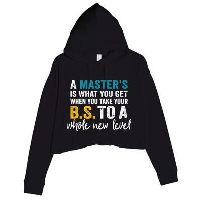 A MasterS Is What You Get When You Take Your Bs To A Whole New Level Crop Fleece Hoodie