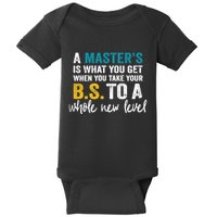 A MasterS Is What You Get When You Take Your Bs To A Whole New Level Baby Bodysuit