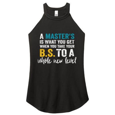 A MasterS Is What You Get When You Take Your Bs To A Whole New Level Women's Perfect Tri Rocker Tank