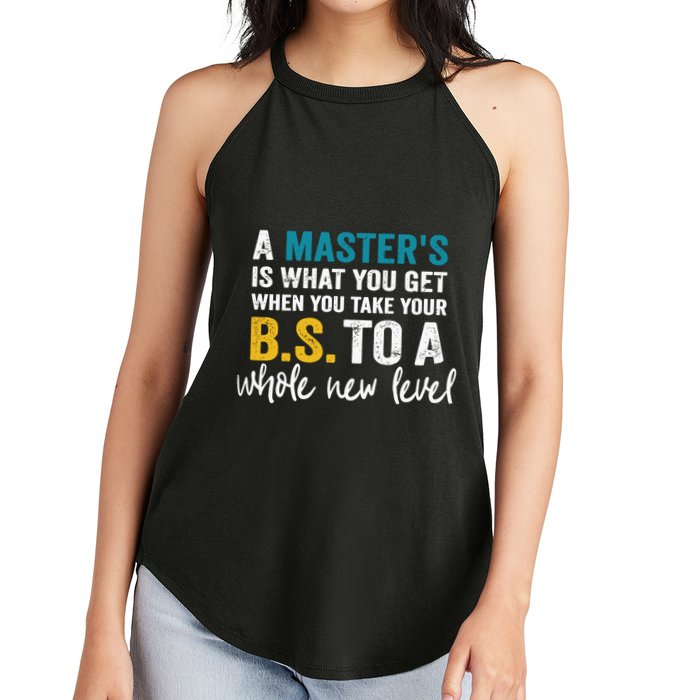 A MasterS Is What You Get When You Take Your Bs To A Whole New Level Women's Perfect Tri Rocker Tank