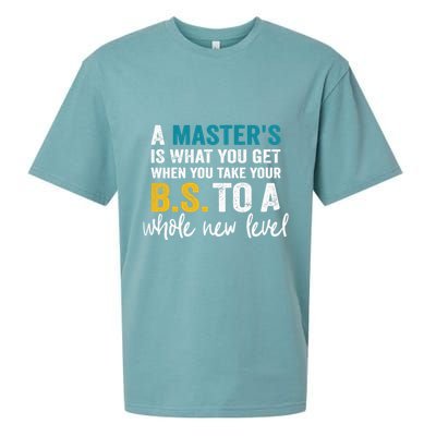 A MasterS Is What You Get When You Take Your Bs To A Whole New Level Sueded Cloud Jersey T-Shirt
