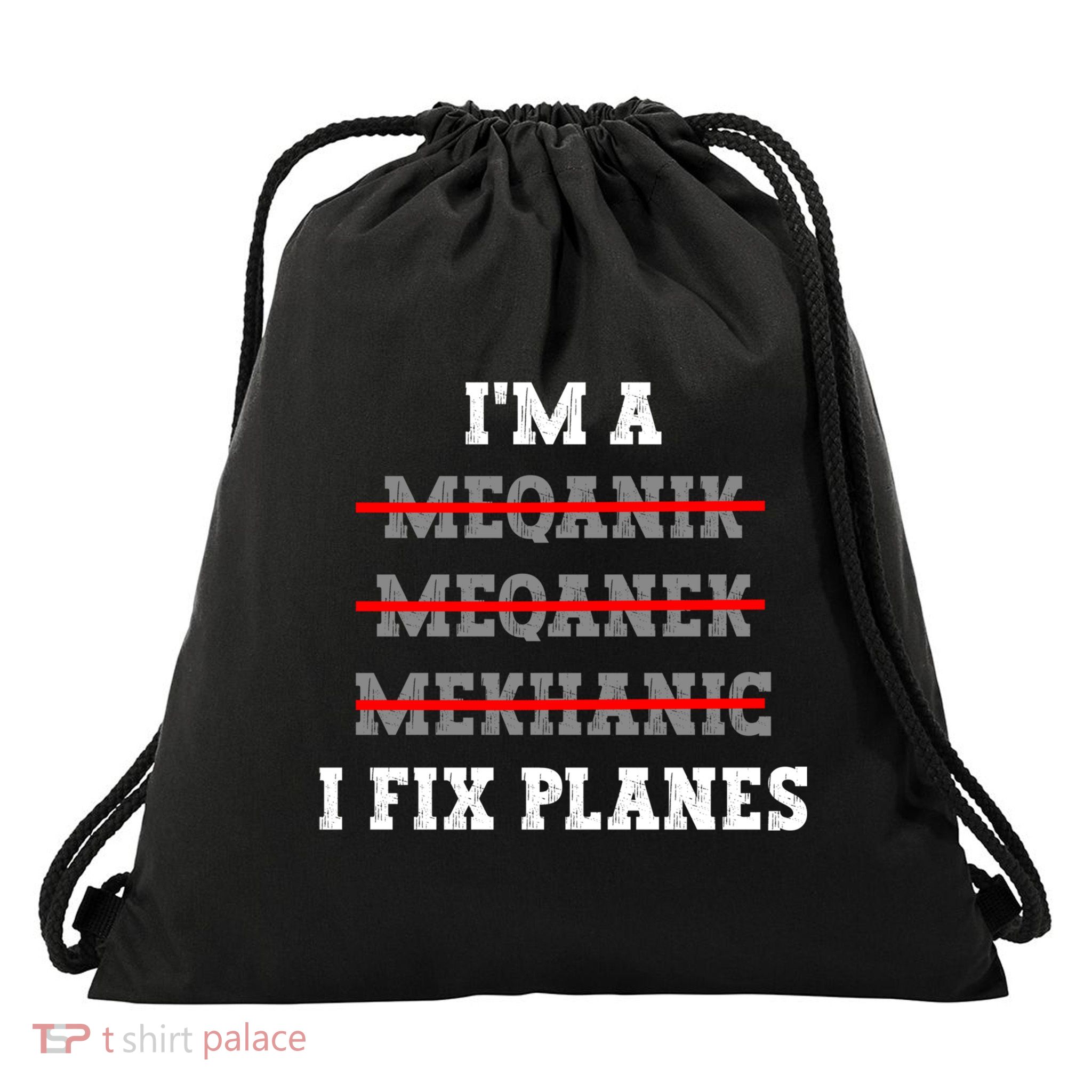 Aircraft Mechanic I Fix Planes Airplane Mechanic Gift Drawstring Bag