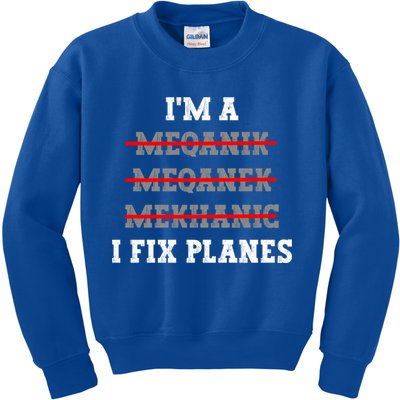 Aircraft Mechanic I Fix Planes Airplane Mechanic Gift Kids Sweatshirt