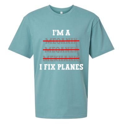 Aircraft Mechanic I Fix Planes Airplane Mechanic Gift Sueded Cloud Jersey T-Shirt