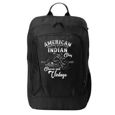 American M.O.T.O.R.C.Y.C.L.E I.N.D.I.A.N For Old Biker City Backpack