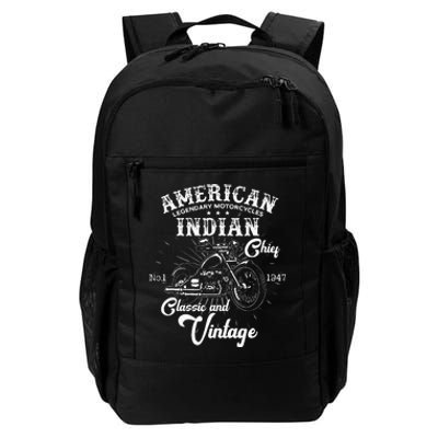 American M.O.T.O.R.C.Y.C.L.E I.N.D.I.A.N For Old Biker Daily Commute Backpack