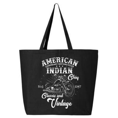 American M.O.T.O.R.C.Y.C.L.E I.N.D.I.A.N For Old Biker 25L Jumbo Tote