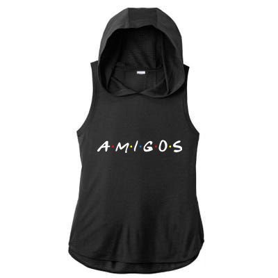 Amigos Spanish Logo Ladies PosiCharge Tri-Blend Wicking Draft Hoodie Tank