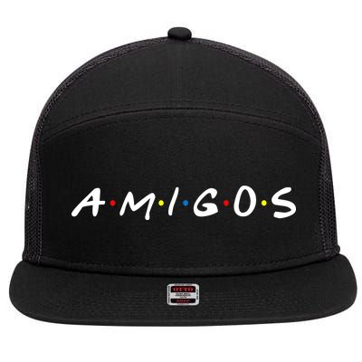 Amigos Spanish Logo 7 Panel Mesh Trucker Snapback Hat