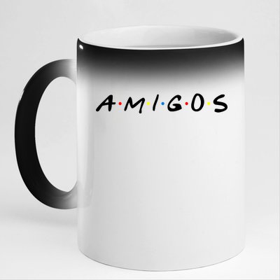 Amigos Spanish Logo 11oz Black Color Changing Mug