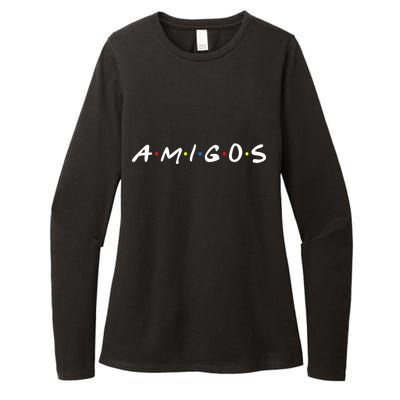 Amigos Spanish Logo Womens CVC Long Sleeve Shirt