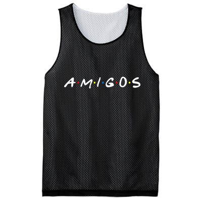 Amigos Spanish Logo Mesh Reversible Basketball Jersey Tank