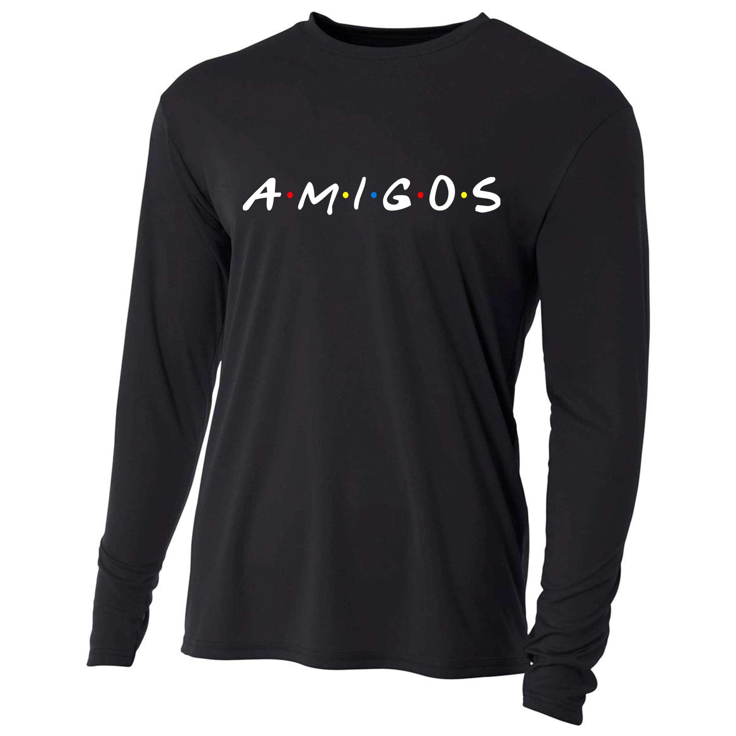 Amigos Spanish Logo Cooling Performance Long Sleeve Crew