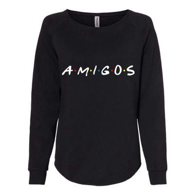 Amigos Spanish Logo Womens California Wash Sweatshirt