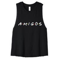 Amigos Spanish Logo Women's Racerback Cropped Tank