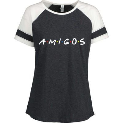 Amigos Spanish Logo Enza Ladies Jersey Colorblock Tee