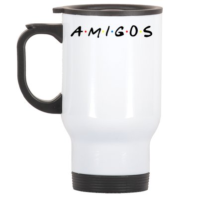 Amigos Spanish Logo Stainless Steel Travel Mug