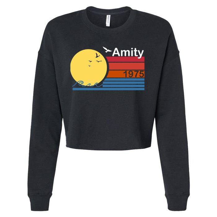 Amity 1975 Retro Cropped Pullover Crew