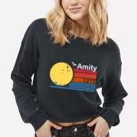 Amity 1975 Retro Cropped Pullover Crew
