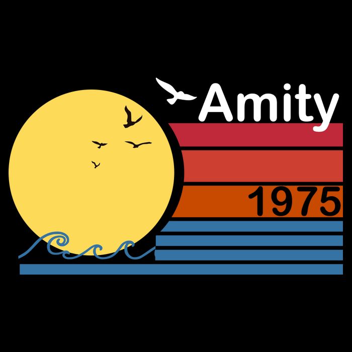 Amity 1975 Retro Cropped Pullover Crew