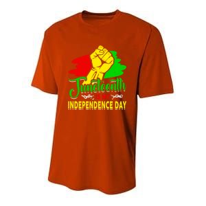 African Melanin Juneteenth Is My Independence Black History Gift Youth Performance Sprint T-Shirt