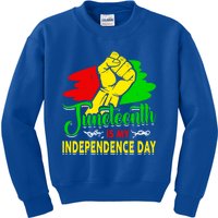 African Melanin Juneteenth Is My Independence Black History Gift Kids Sweatshirt