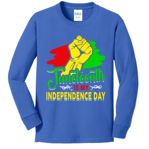 African Melanin Juneteenth Is My Independence Black History Gift Kids Long Sleeve Shirt