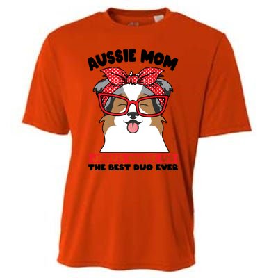 Aussie Mom Jesus Made Us The Best Duo Ever Aussie Mom Gift Cooling Performance Crew T-Shirt