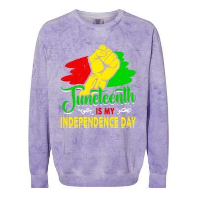 African Melanin Juneteenth Is My Independence Black History Cute Gift Colorblast Crewneck Sweatshirt