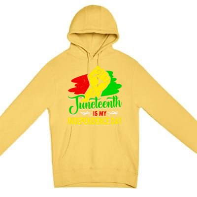 African Melanin Juneteenth Is My Independence Black History Cute Gift Premium Pullover Hoodie