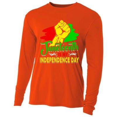 African Melanin Juneteenth Is My Independence Black History Cute Gift Cooling Performance Long Sleeve Crew