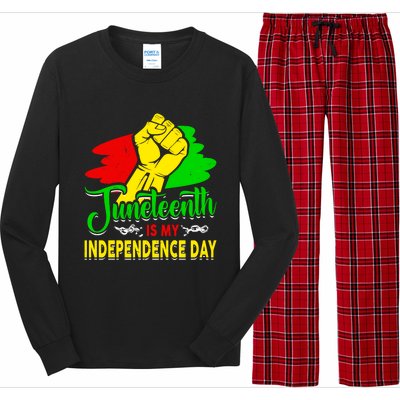 African Melanin Juneteenth Is My Independence Black History Cute Gift Long Sleeve Pajama Set