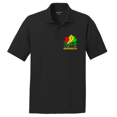 African Melanin Juneteenth Is My Independence Black History Cute Gift PosiCharge RacerMesh Polo