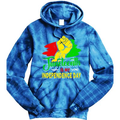 African Melanin Juneteenth Is My Independence Black History Cute Gift Tie Dye Hoodie