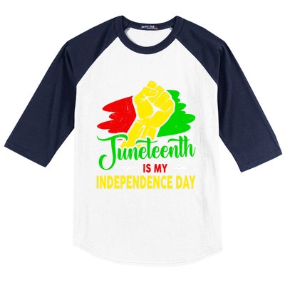 African Melanin Juneteenth Is My Independence Black History Cute Gift Baseball Sleeve Shirt