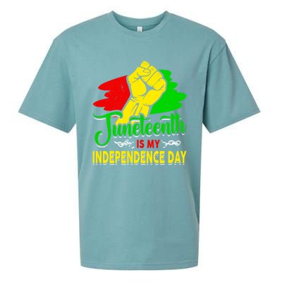 African Melanin Juneteenth Is My Independence Black History Cute Gift Sueded Cloud Jersey T-Shirt