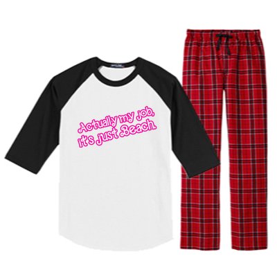 Actually My Job Its Just Beach Raglan Sleeve Pajama Set