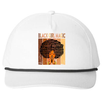 Afro Melanin Juneteenth Black History Black Magic Gift Snapback Five-Panel Rope Hat