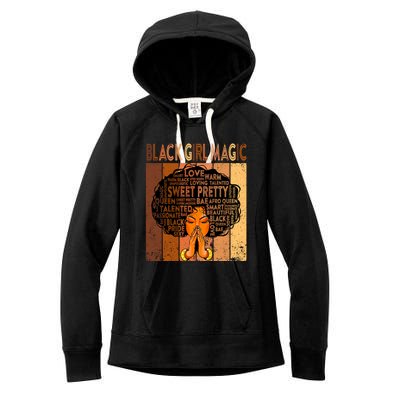 Afro Melanin Juneteenth Black History Black Magic Gift Women's Fleece Hoodie