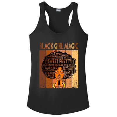 Afro Melanin Juneteenth Black History Black Magic Gift Ladies PosiCharge Competitor Racerback Tank