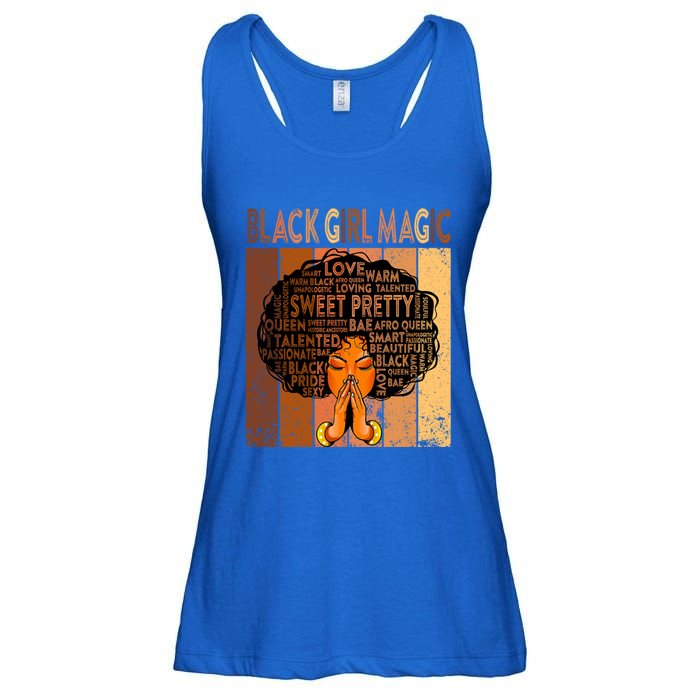 Afro Melanin Juneteenth Black History Black Magic Gift Ladies Essential Flowy Tank