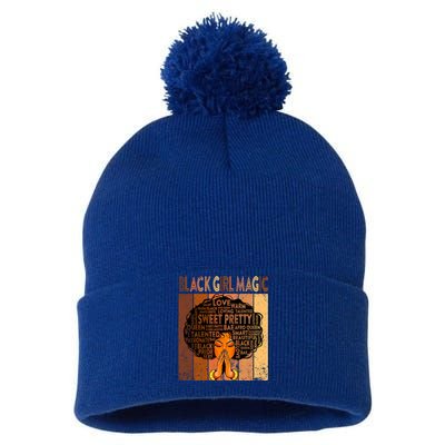 Afro Melanin Juneteenth Black History Black Magic Gift Pom Pom 12in Knit Beanie