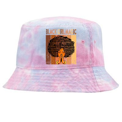 Afro Melanin Juneteenth Black History Black Magic Gift Tie-Dyed Bucket Hat